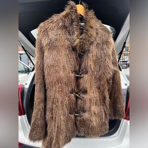 Pamela McCoy Faux Fur Coat